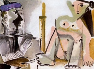 Pablo Picasso Painting - El artista y su modelo 5 1964 Pablo Picasso